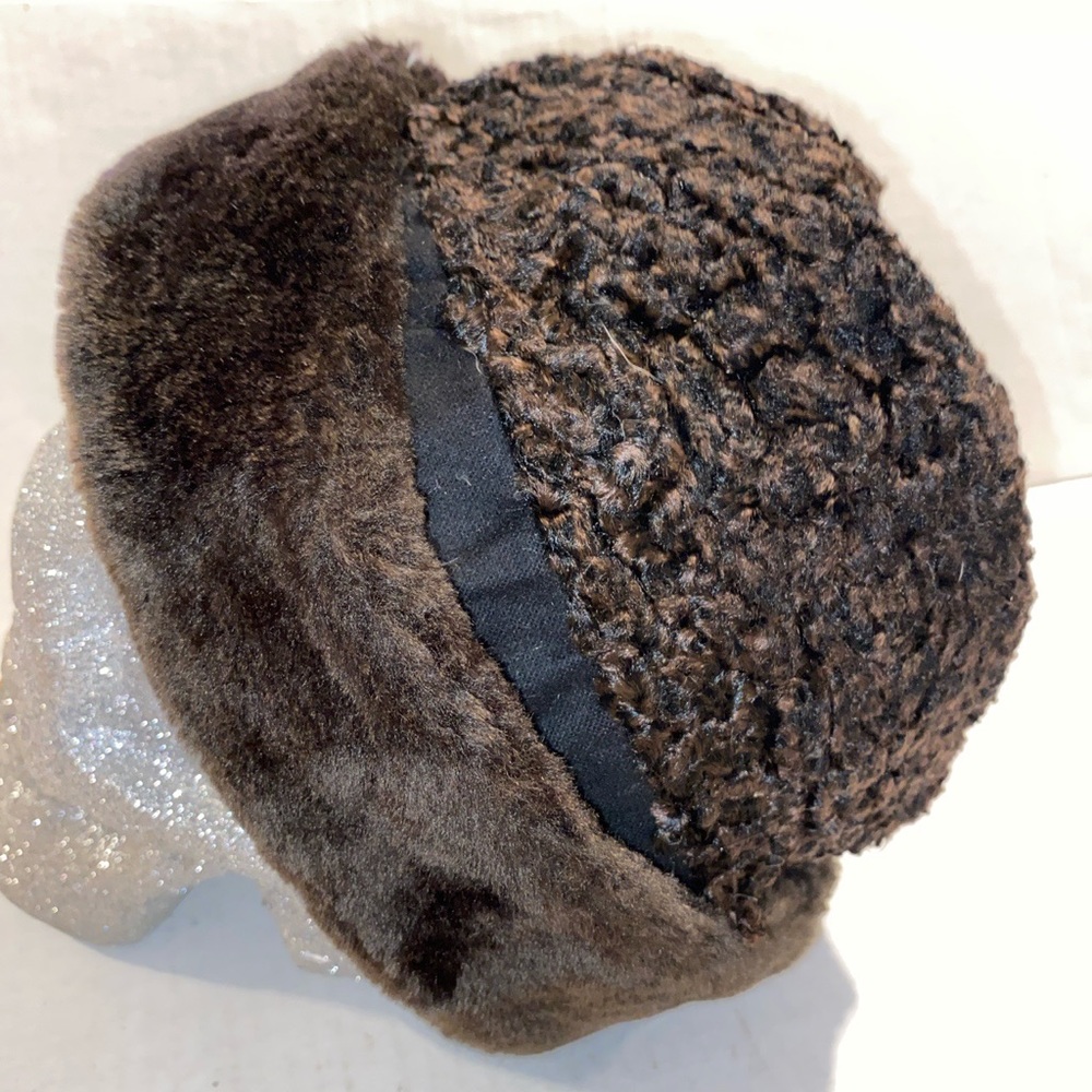 Vintage Furry faux fur military Styled Hat - Picture 1 of 6